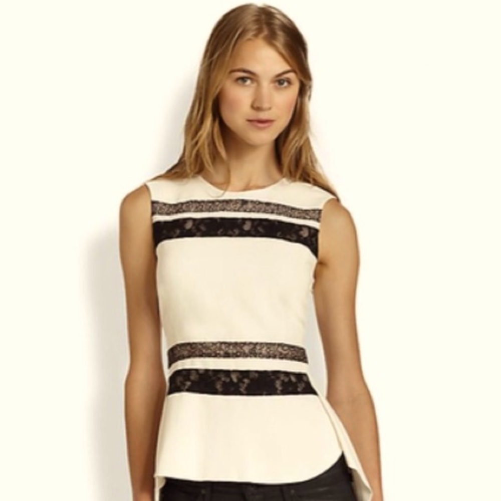 EUC! - BCBG Max Azria | Sienna Lace Peplum Top